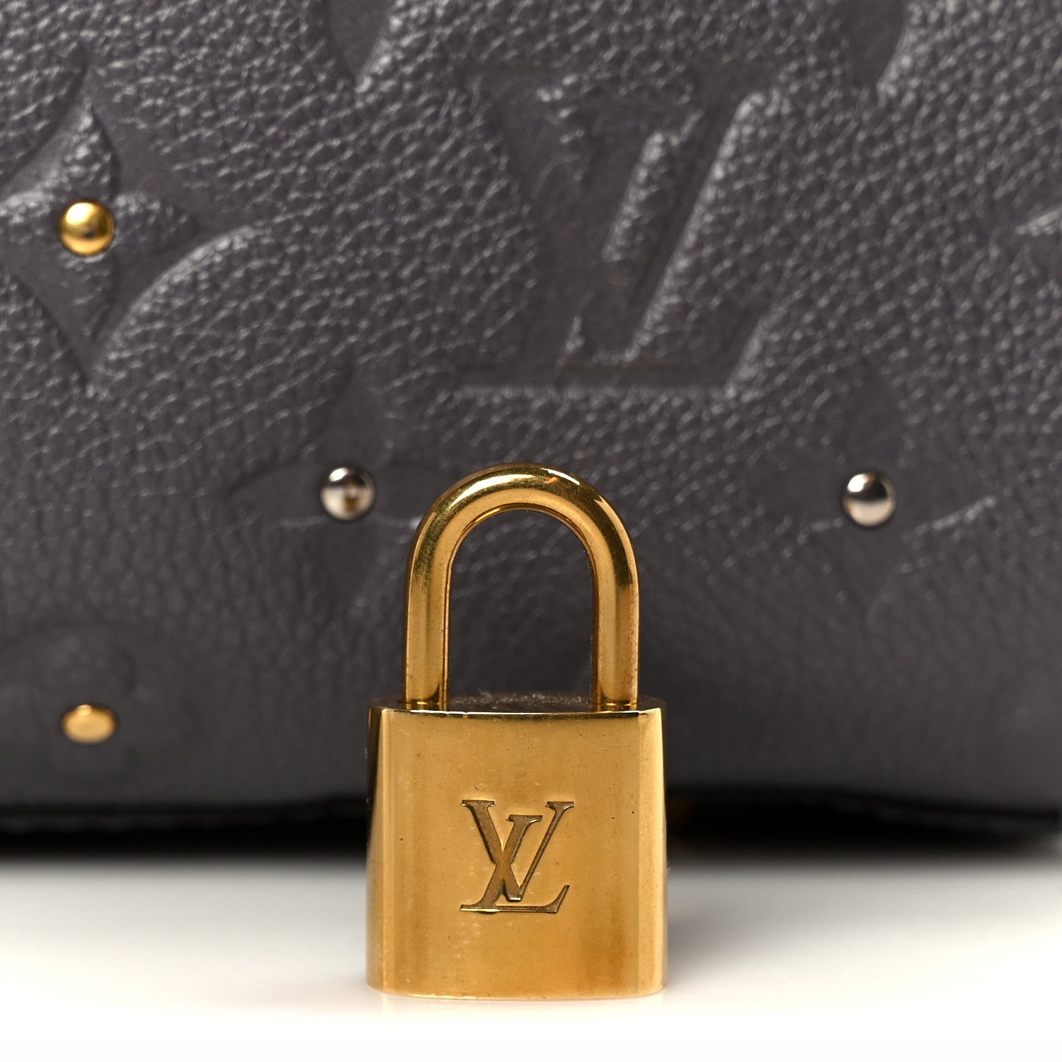 Louis Vuitton Empreinte Studded Montaigne BB Gris Silver 9 of 13