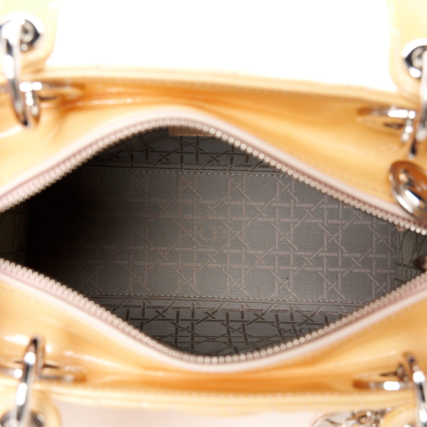 Christian Dior Patent Cannage Medium Lady Dior Yellow 5 of 12