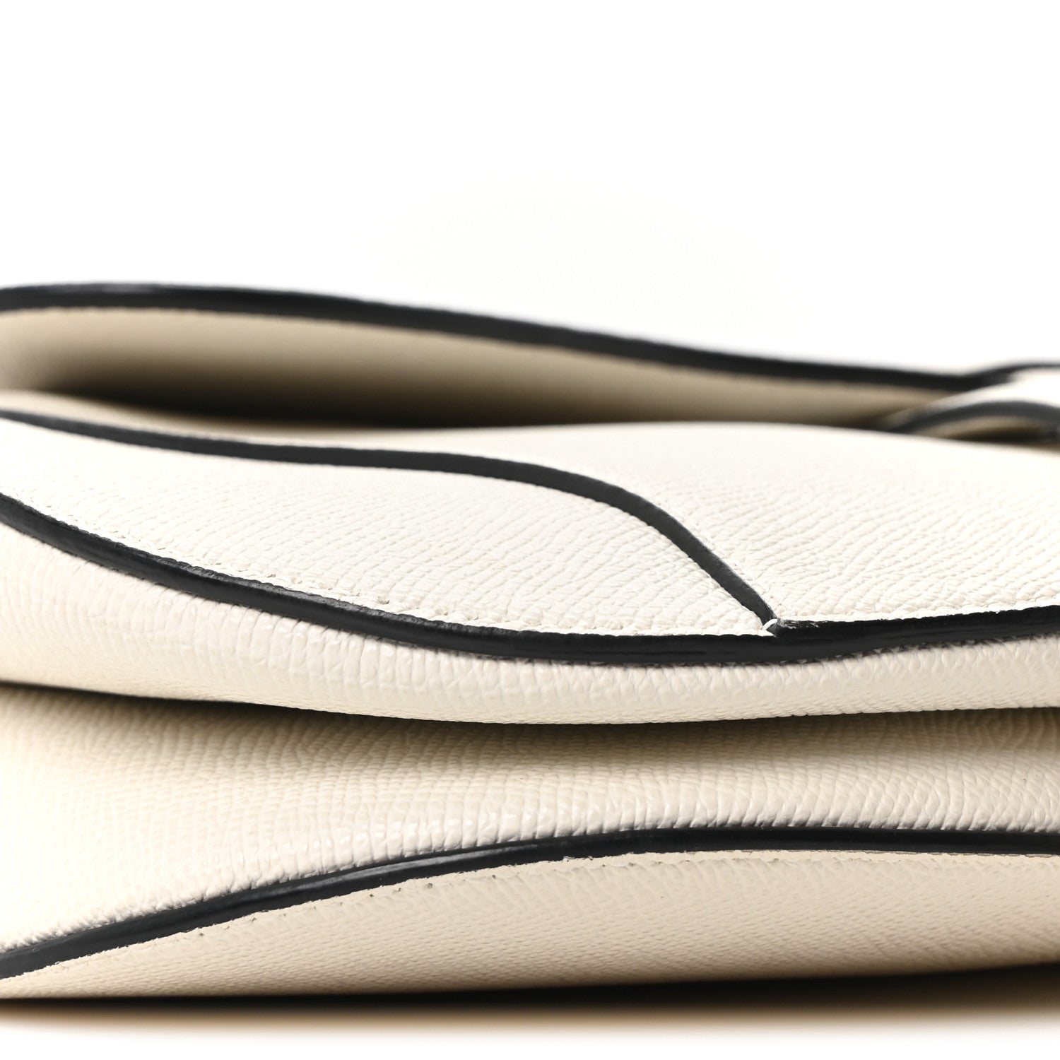 Christian Dior Grained Calfskin Saddle Bag White 9 of 11