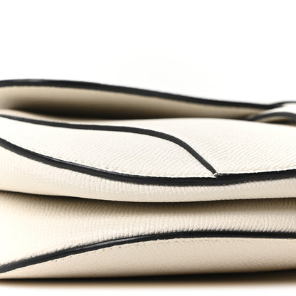Christian Dior Grained Calfskin Saddle Bag White 9 of 11