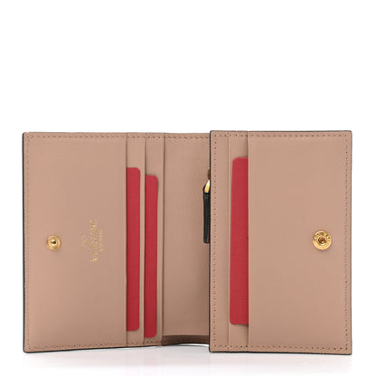 Valentino Garavani Calfskin Vlogo French Flap Wallet Rose Cannelle 5 of 9