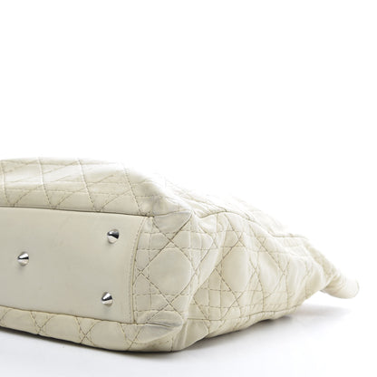 Christian Dior Lambskin Cannage Shopping Tote White 9 of 11