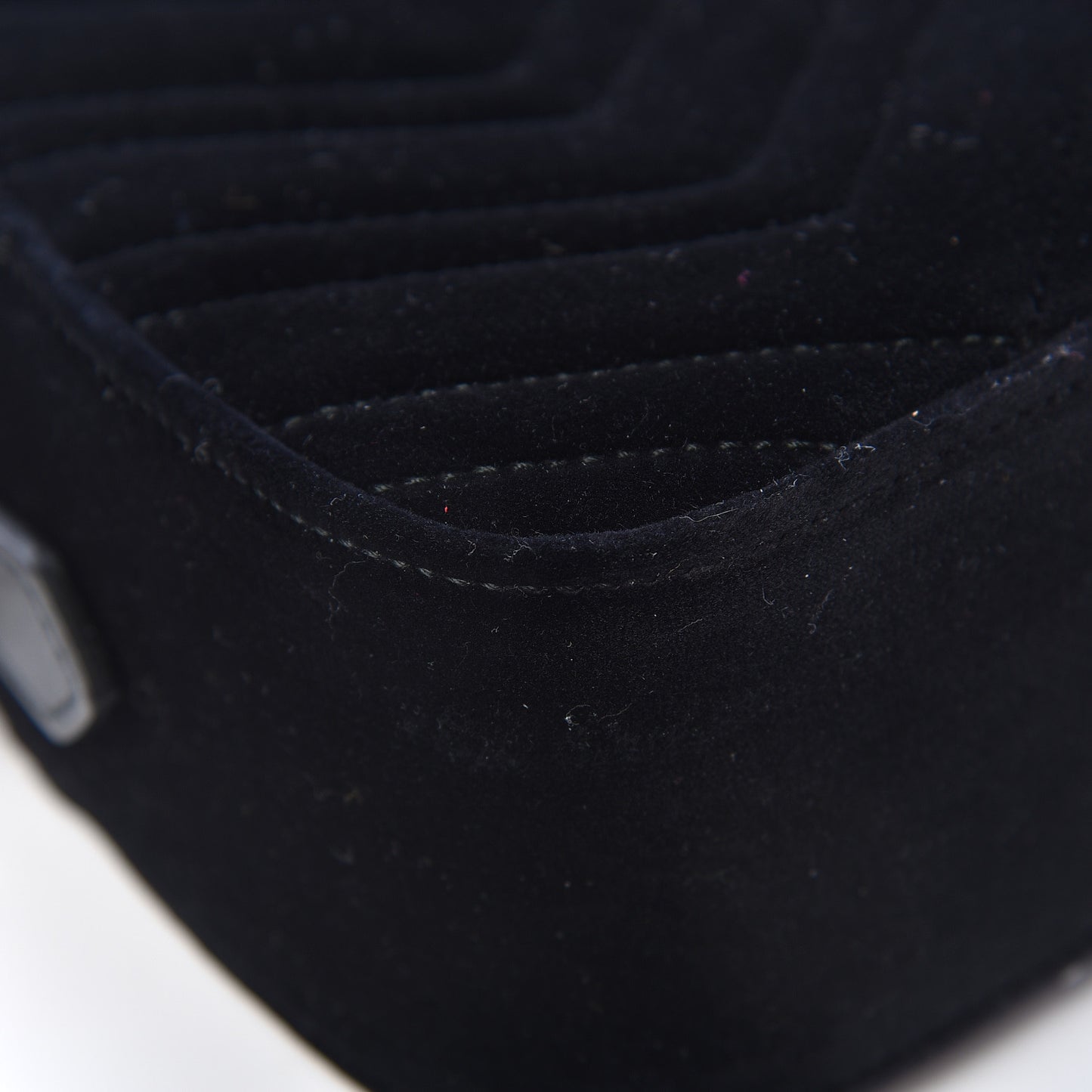 Velvet Matelasse Small GG Marmont Chain Shoulder Bag Black