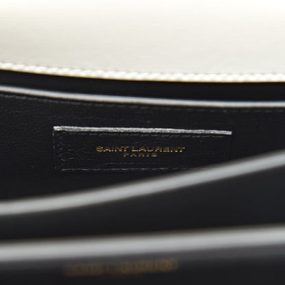 Saint Laurent Calfskin Bi-Color Medium Monogram Sunset Black Pearl White 9 of 13