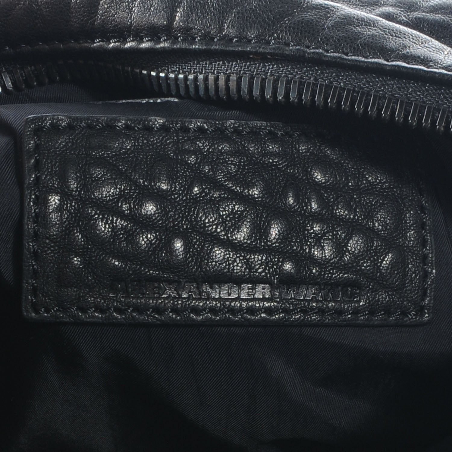 Alexander Wang Pebbled Leather Rocco Black w Black Hardware 7 of 7