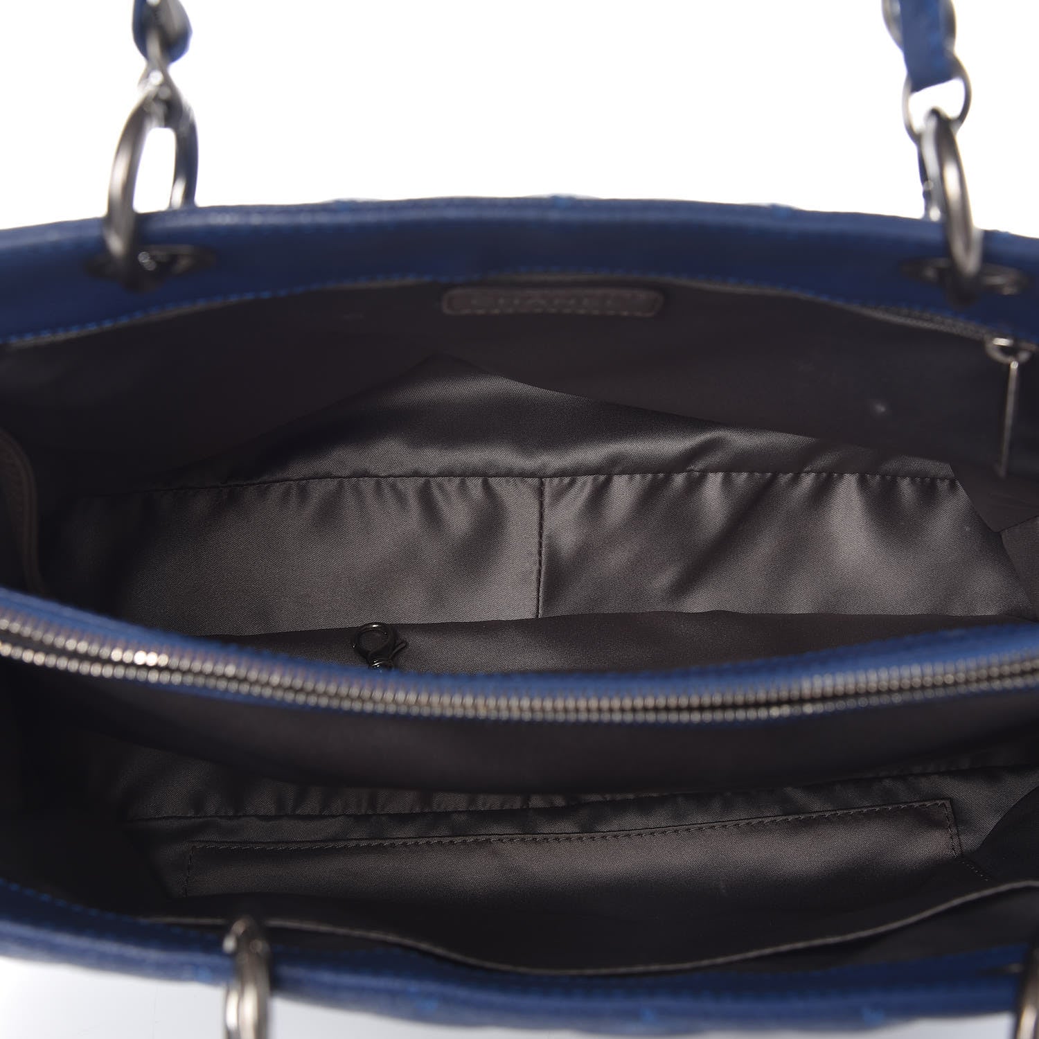 Chanel Caviar Quilted Grand Shopping Tote GST Dark Blue 10 of 22