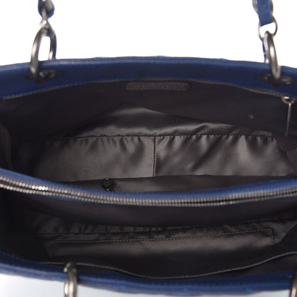 Chanel Caviar Quilted Grand Shopping Tote GST Dark Blue 10 of 22