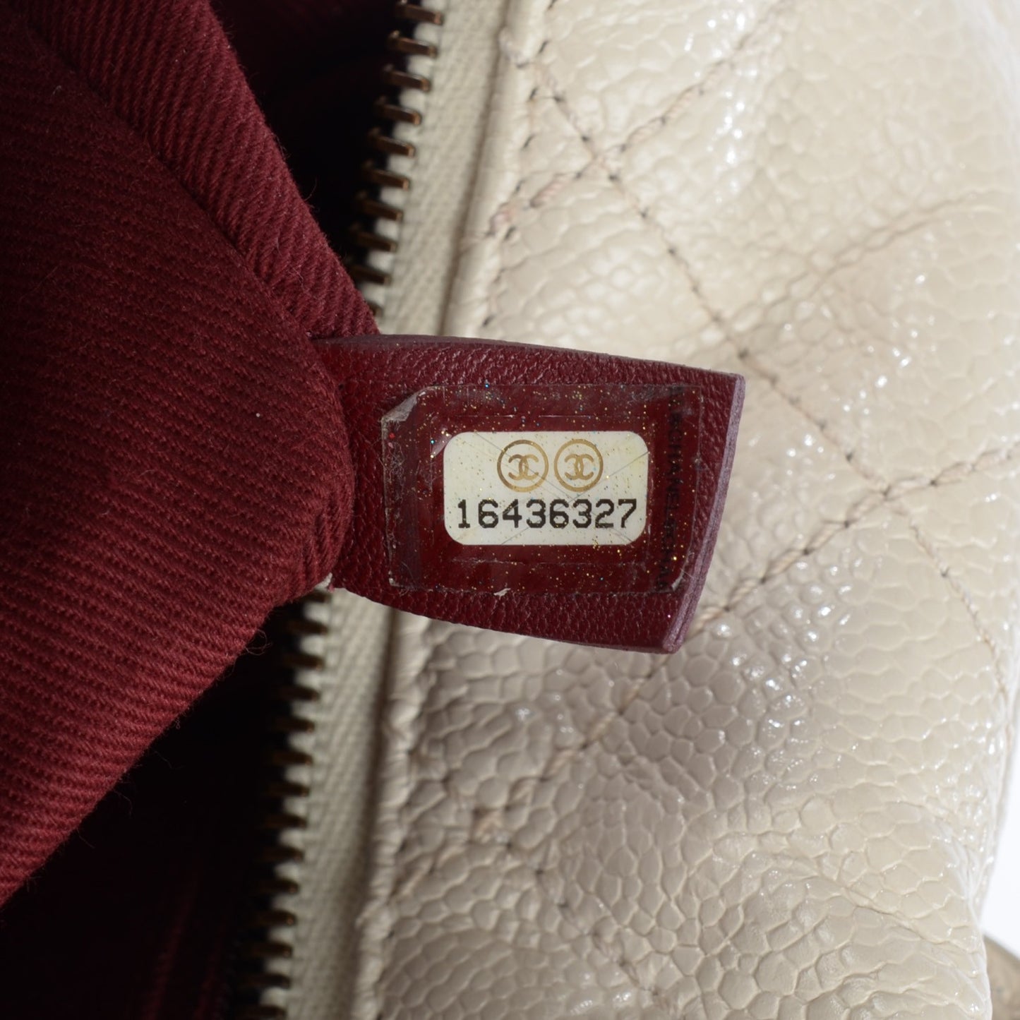 Crumpled Grained Calfskin Shiva Bowler White
