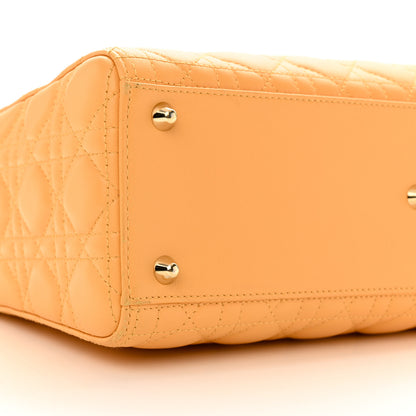 Christian Dior Lambskin Cannage Large Lady Dior Light Orange 9 of 9