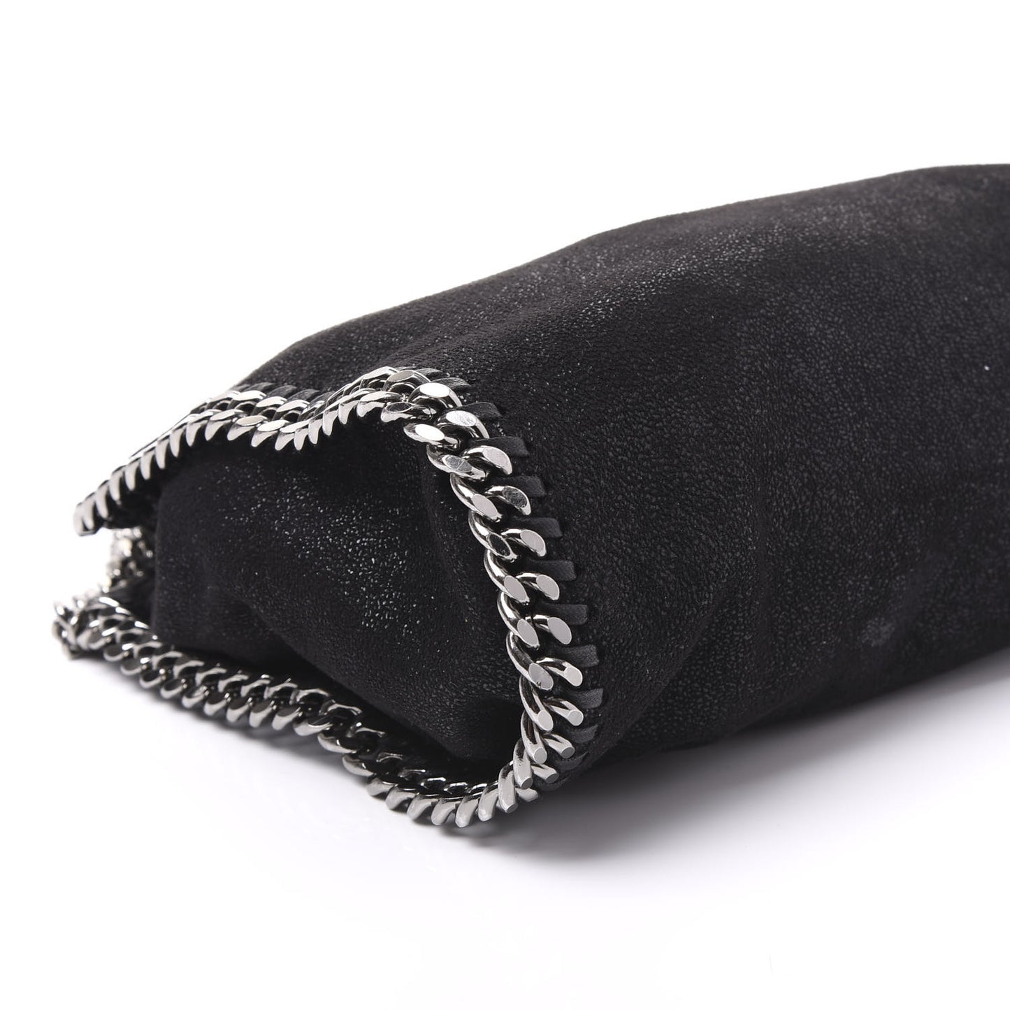 Shaggy Deer Mini Falabella Fold Over Tote Black