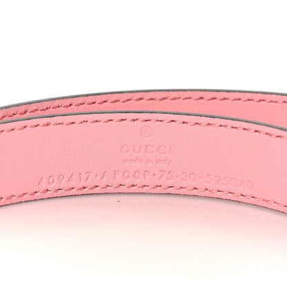 Gucci Moon Calfskin Palladium Double G 20mm Belt 75 30 Wild Rose 4 of 6