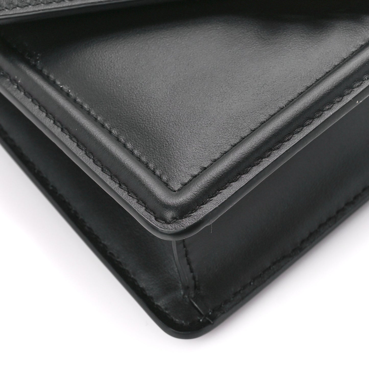Smooth Calfskin Small Devotion Envelope Top Handle Bag Black