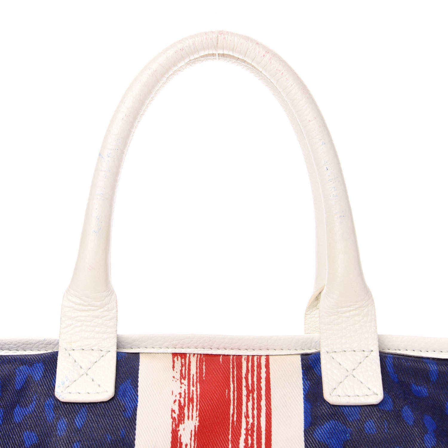 Jimmy Choo Denim Calfskin Studded Union Jack Print Tote 11 of 15