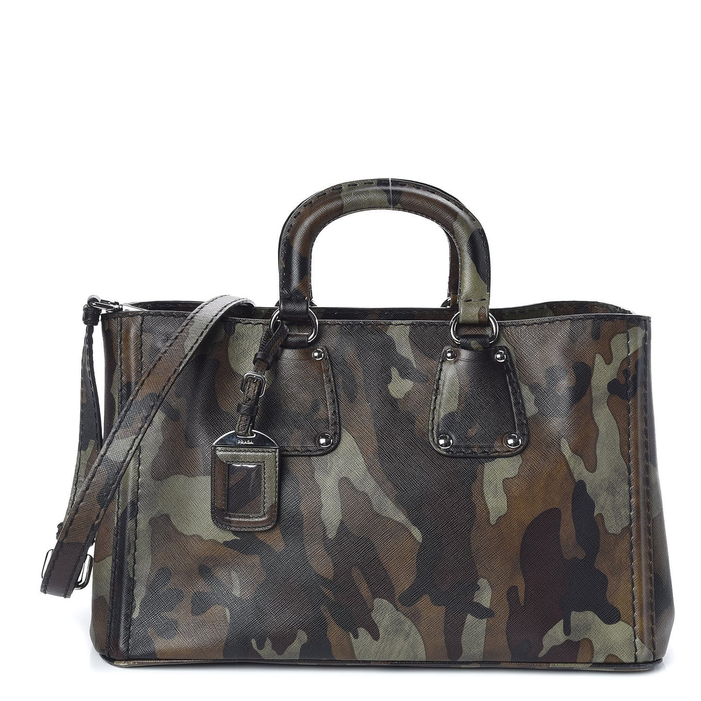 Saffiano Camouflage Military Tote Mimetico