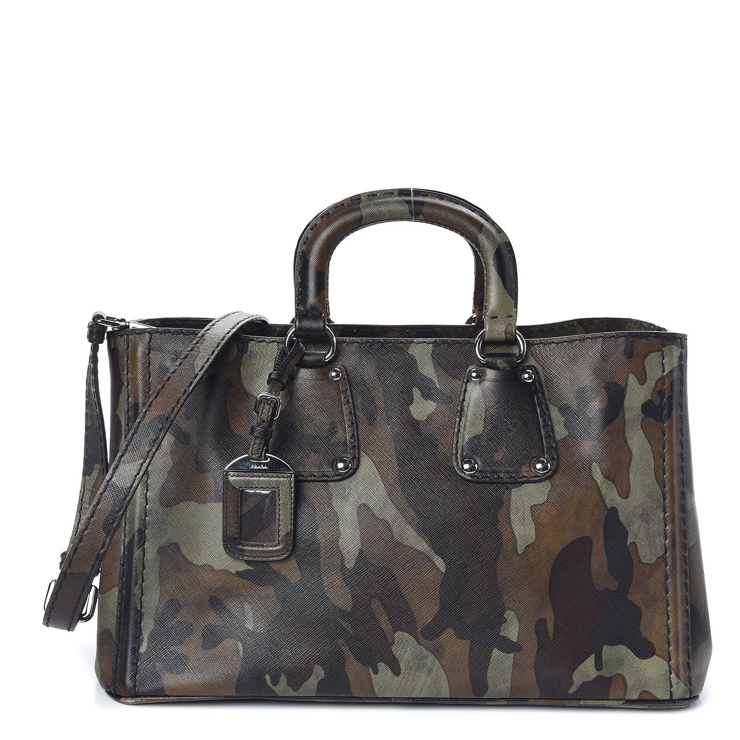 Prada Saffiano Camouflage Military Tote Mimetico 1 of 18