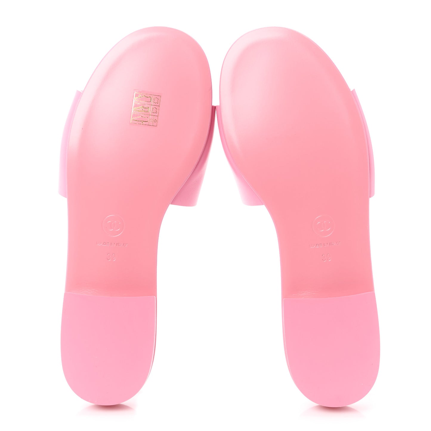 Calfskin Patent Calfskin Logo Mules 39 Pink Black