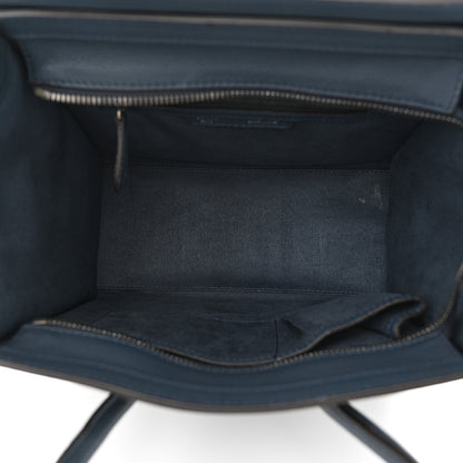 Celine Baby Drummed Calfskin Micro Luggage Petrol 5 of 9