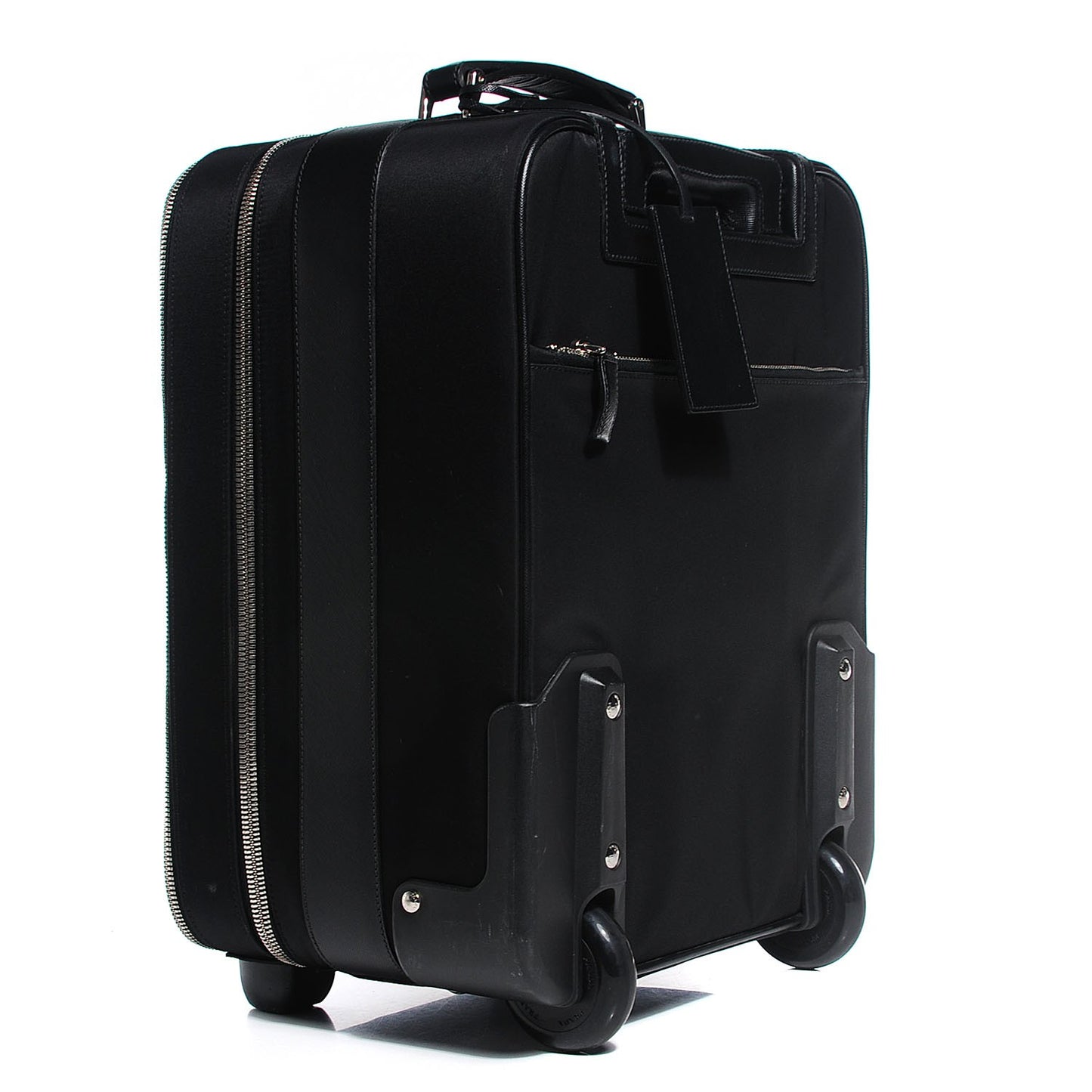 Nylon Carry On Rolling Luggage Black