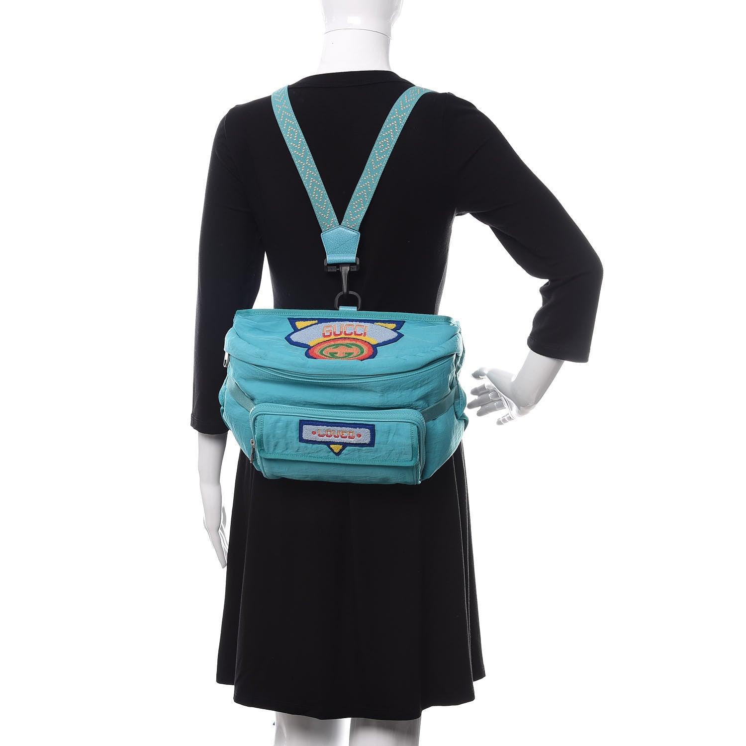 Gucci Nylon 80s Logo Patch Belt Bag Lago 3 of 12