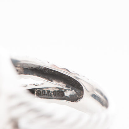 David Yurman Sterling Silver Diamond Morganite 11mm Albion Ring 52 6 5 of 5