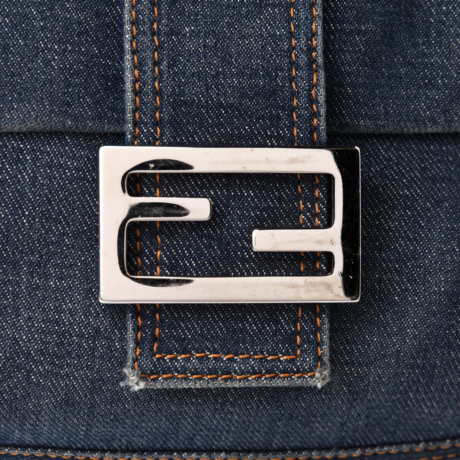 Fendi Denim Mama Baguette Blue 20 of 20
