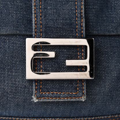 Fendi Denim Mama Baguette Blue 20 of 20