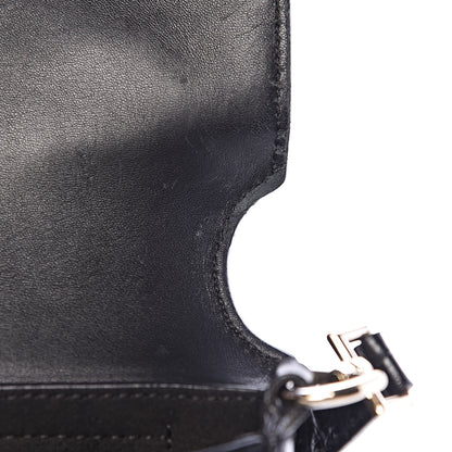 Givenchy Calfskin Crocodile Embossed Small Nobile Shoulder Bag Black 12 of 13