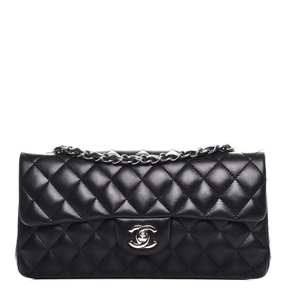 Chanel Lambskin Quilted East West Flap Black 1 of 7