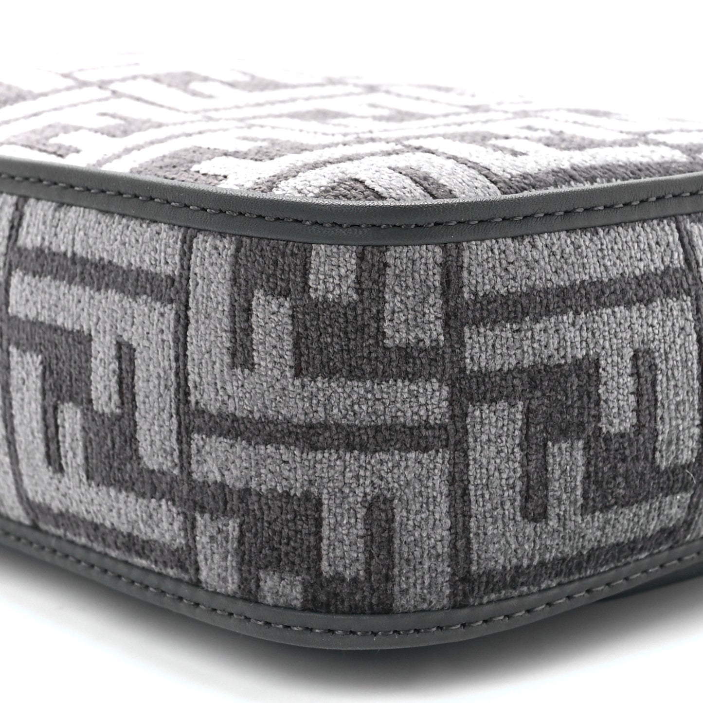 Chenille FF Embroidered Baguette Antracite Asfalto