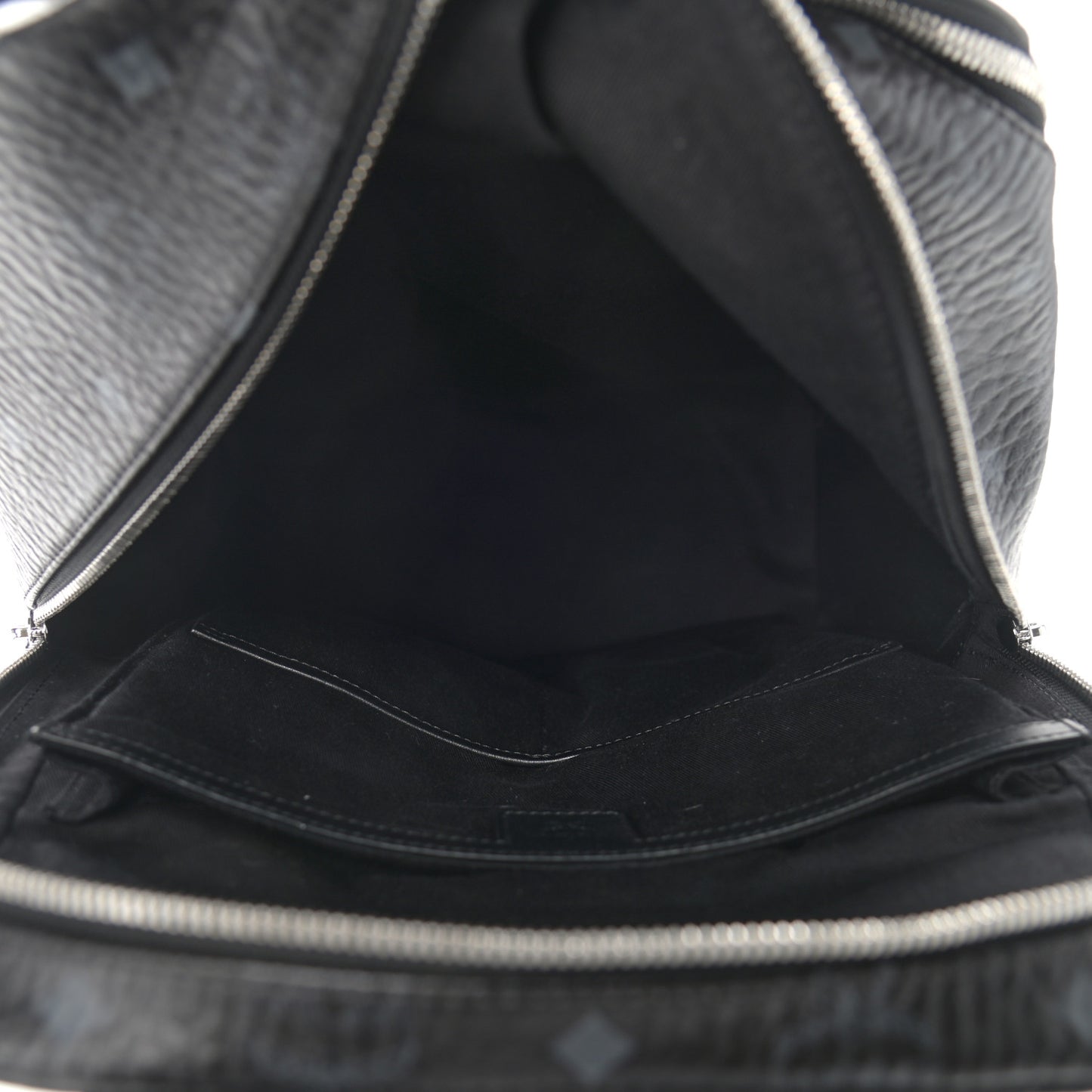 Metallic Visetos Striped Medium Duke Backpack Silver Black