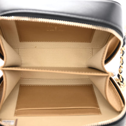 Chanel Lambskin Quilted CC Pearl Crush Camera Case Black 5 of 11