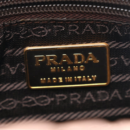 Prada Tessuto Nylon Crocodile Embossed Crossbody Brown 7 of 12