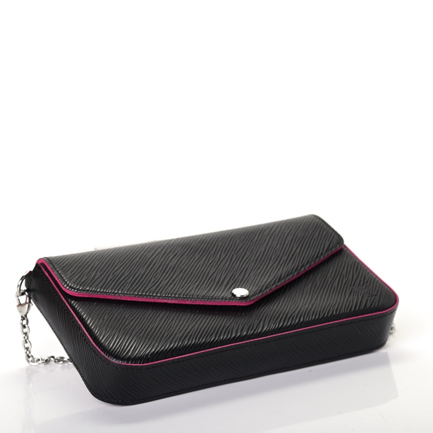 Epi Pochette Felicie Black Hot Pink