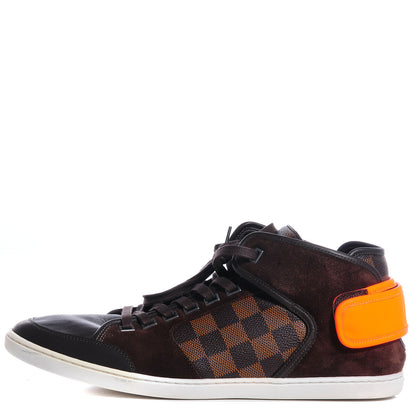Louis Vuitton Suede Damier Ebene Cut Back Sneakers 9 1 of 9