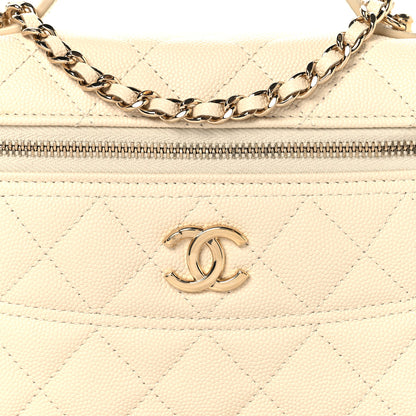 Chanel Caviar Quilted Trendy Handle Slim Vanity Ecru 8 of 10