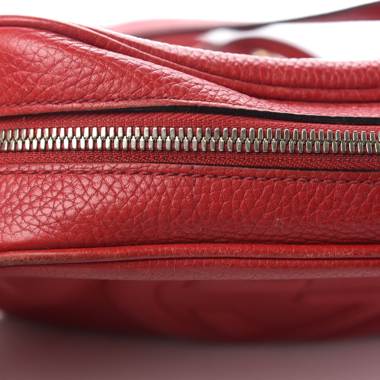 Gucci Pebbled Calfskin Small Soho Disco Bag Tabasco Red 15 of 15