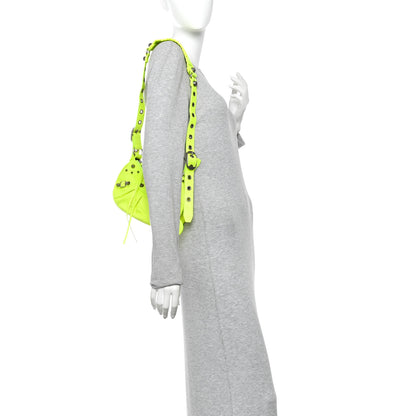 Balenciaga Agneau Arena Le Cagole Shoulder Bag XS Fluo Yellow 2 of 10