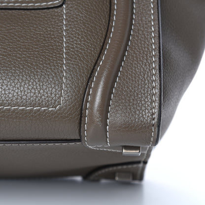 Celine Drummed Calfskin Micro Luggage Souris 12 of 16
