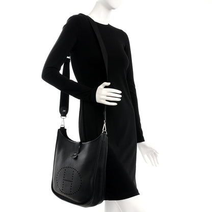 Hermes Taurillon Clemence Evelyne III GM Black 2 of 7
