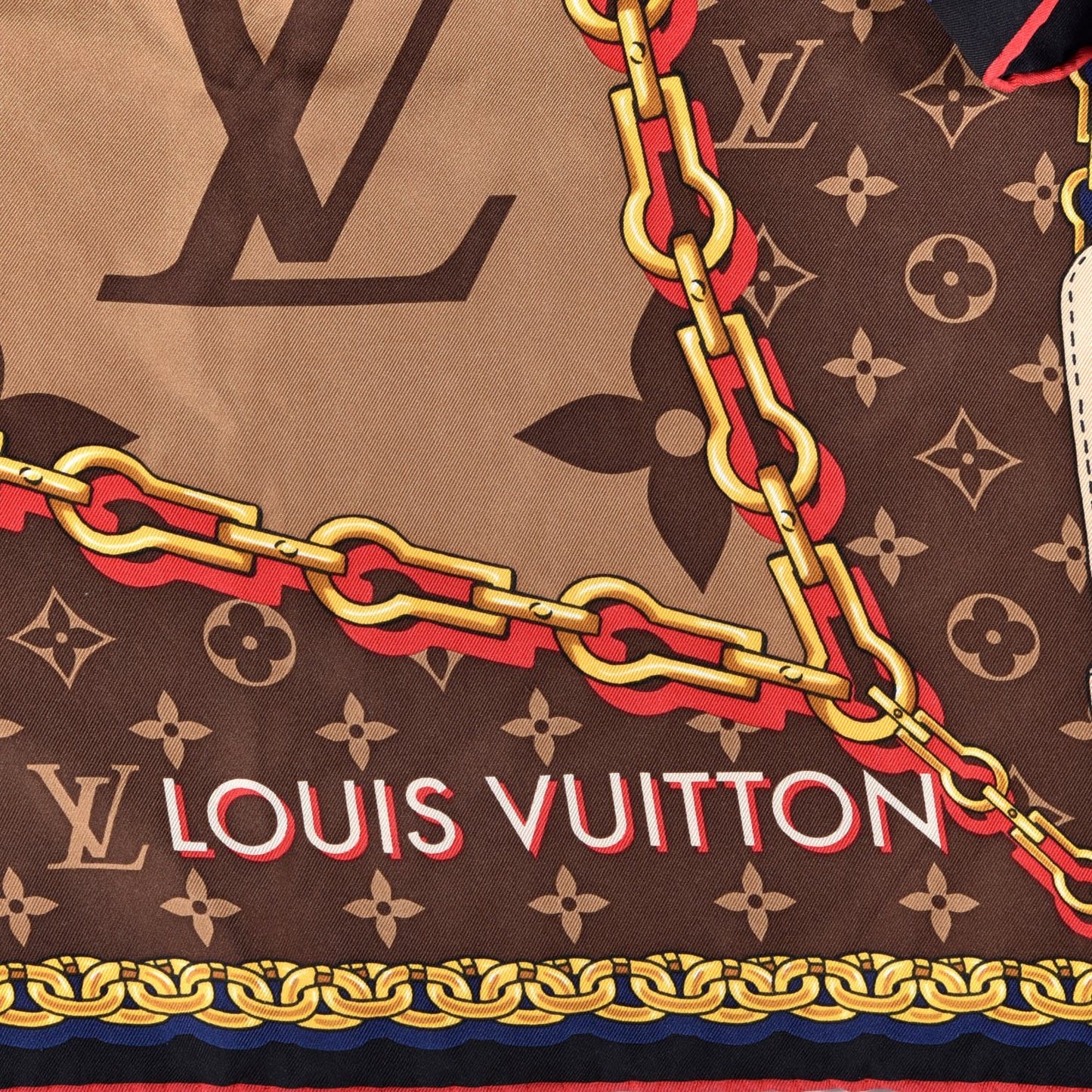 Silk Tribute To Square Scarf Brown