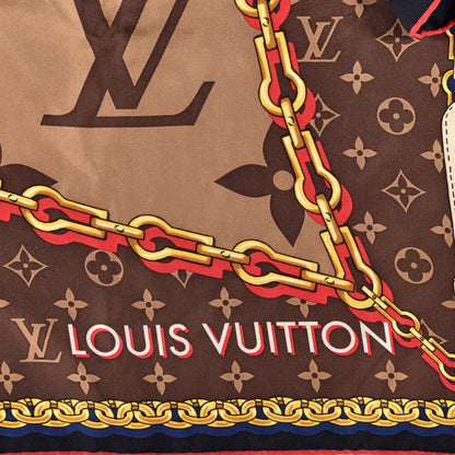 Louis Vuitton Silk Tribute To Square Scarf Brown 3 of 4