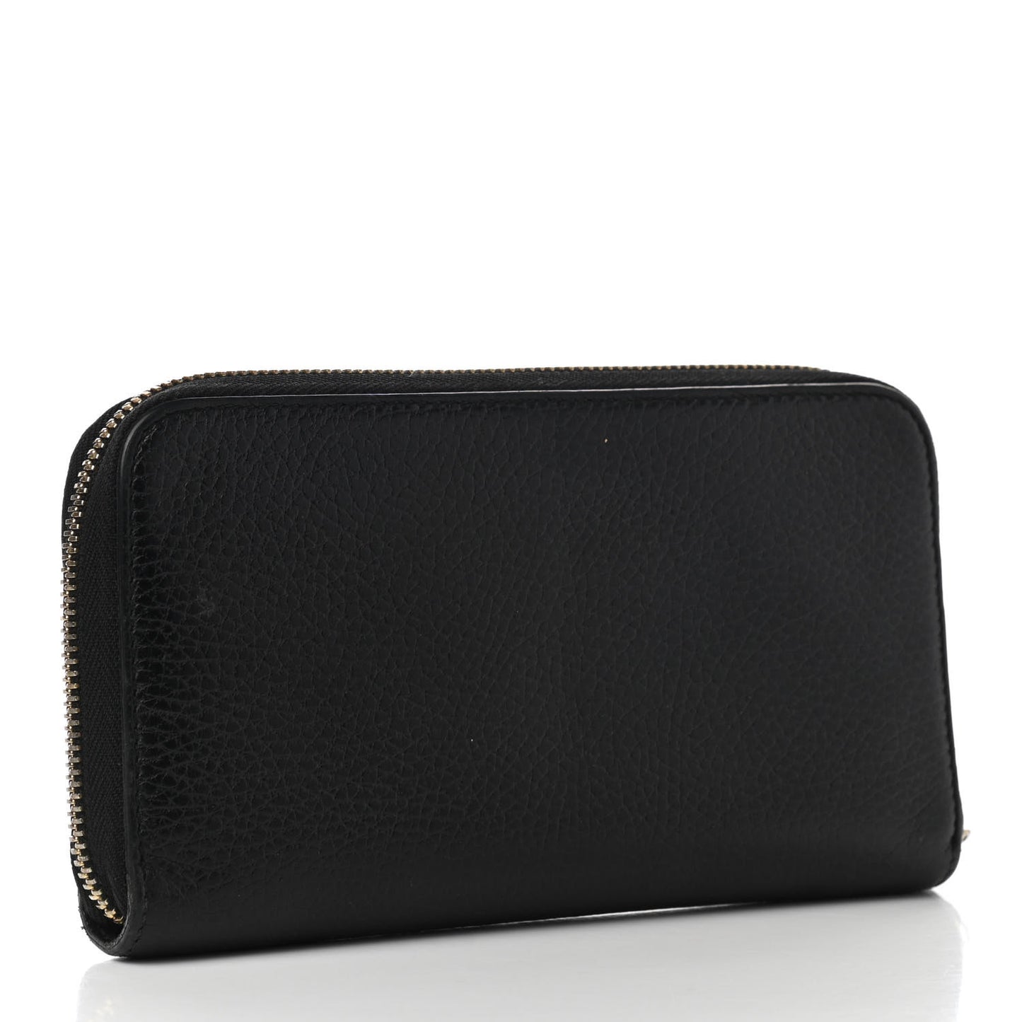 Dollar Calfskin GG Zip Around Wallet Black