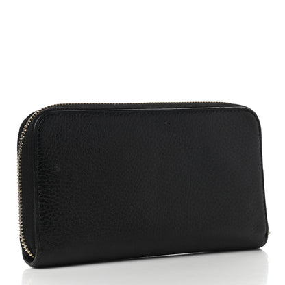 Gucci Dollar Calfskin GG Zip Around Wallet Black 3 of 8