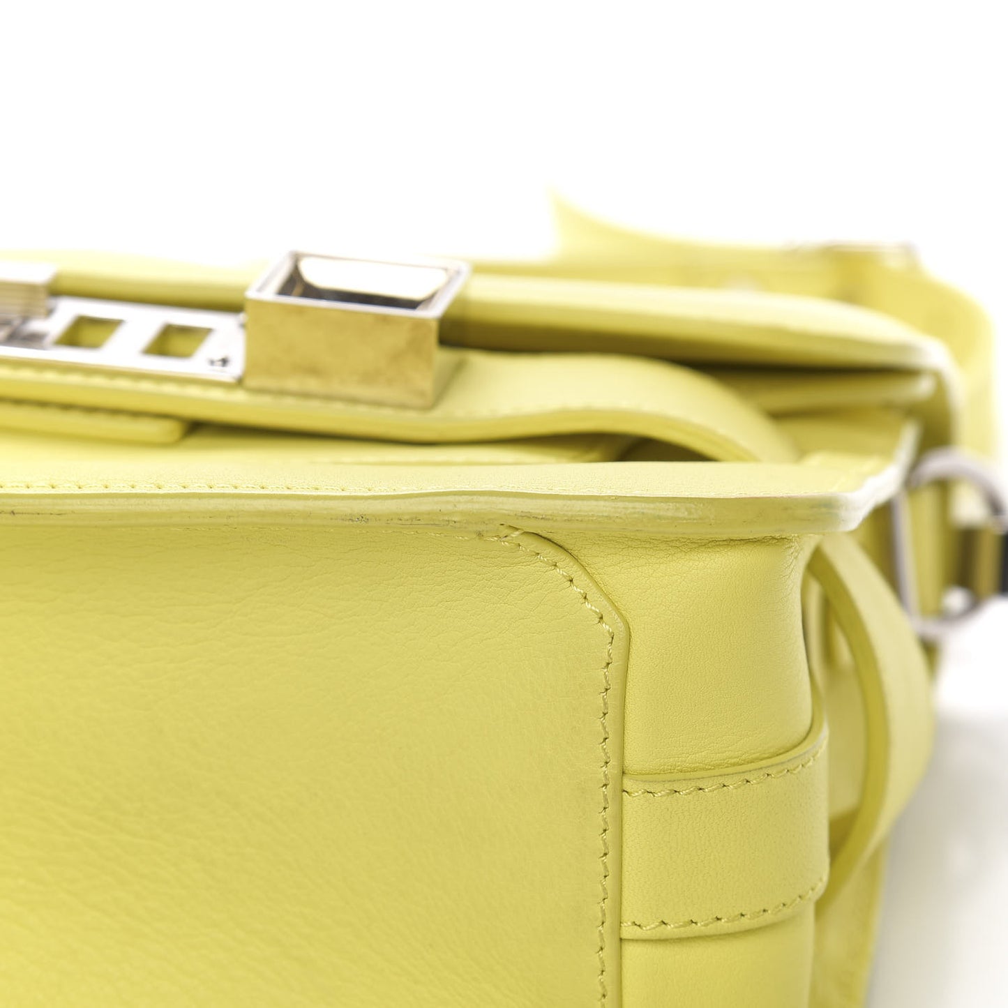 Calfskin Mini PS11 Classic Shoulder Bag Lemon