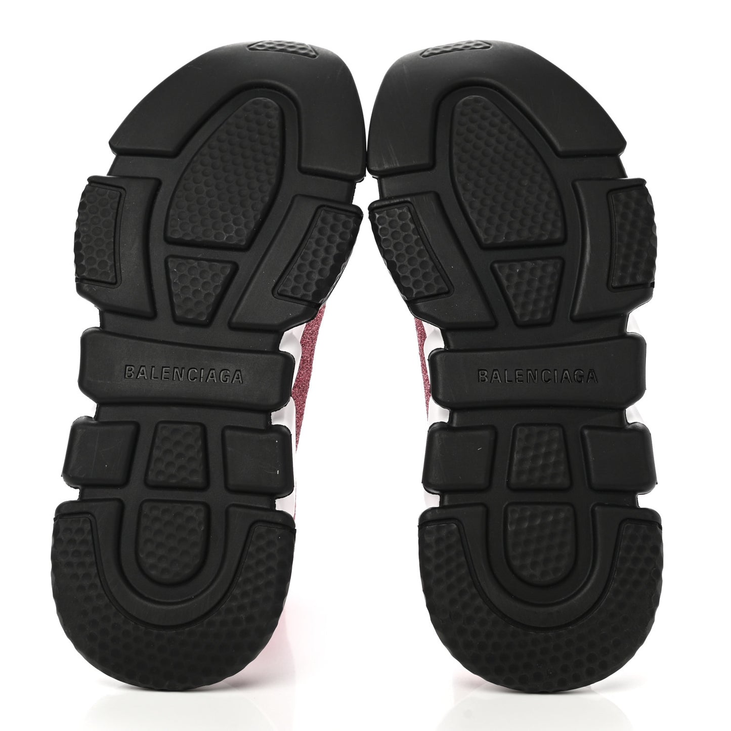 Laminated Knit Bi-Color Sole Womens Speed Sneakers 37 Pink White Black