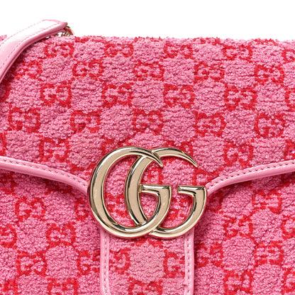 Gucci Sponge Boucle GG Monogram Small GG Marmont Shoulder Bag Pink Red 8 of 10