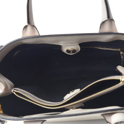 Burberry Derby Calfskin House Check Medium Banner Tote Beige 13 of 16