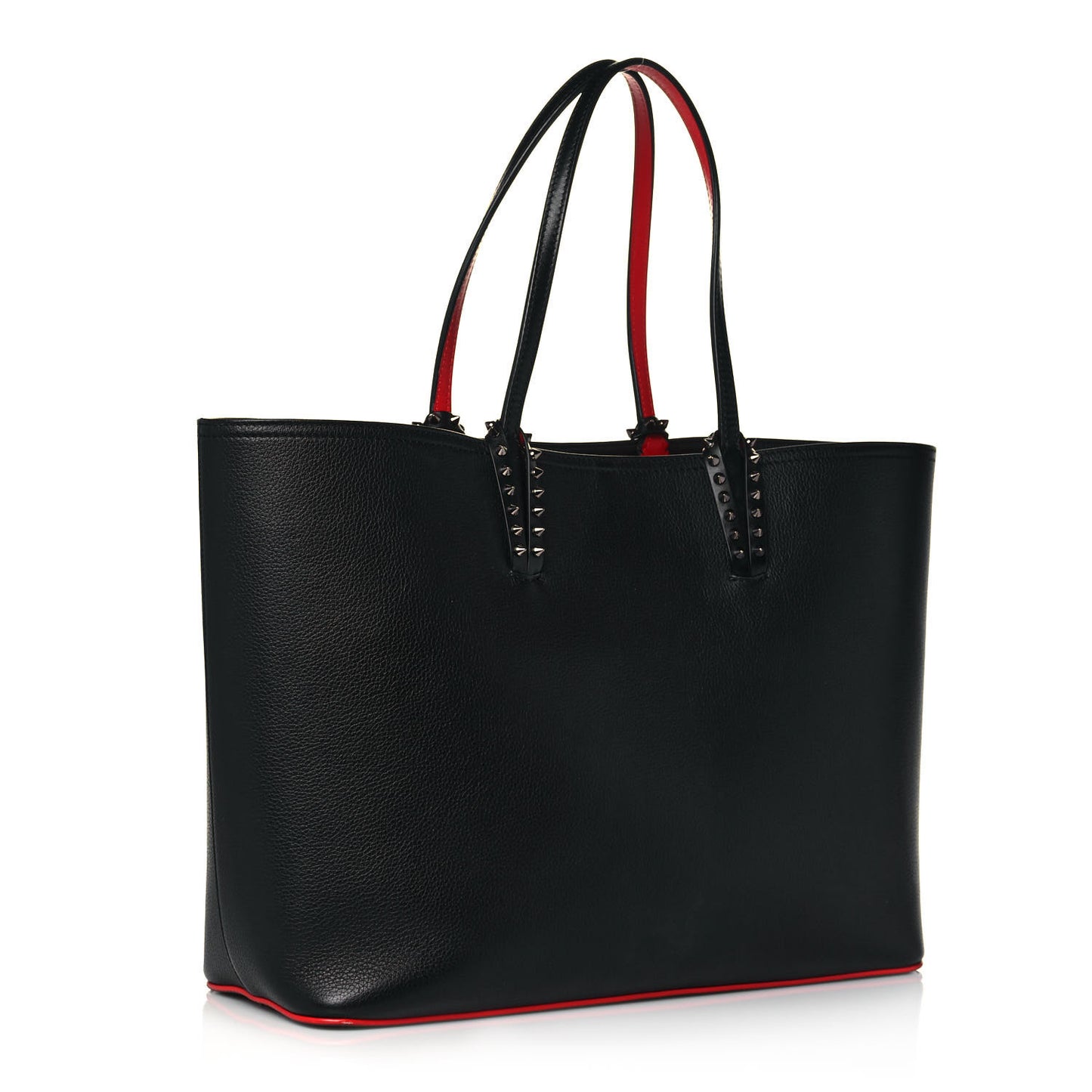 Calfskin Spikes East West Cabata Tote Black