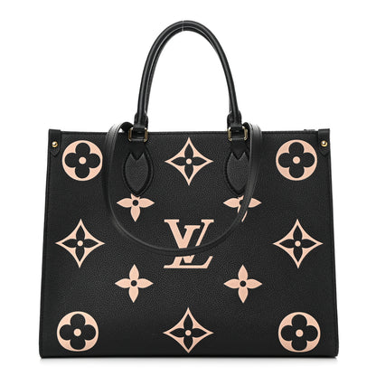 Louis Vuitton Empreinte Monogram Giant Onthego MM Black Beige 1 of 12