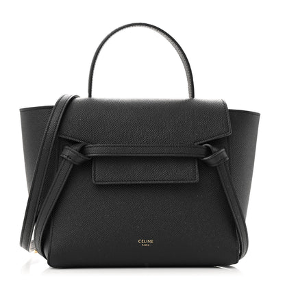 Celine Grained Calfskin Nano Belt Bag Black 1 of 12